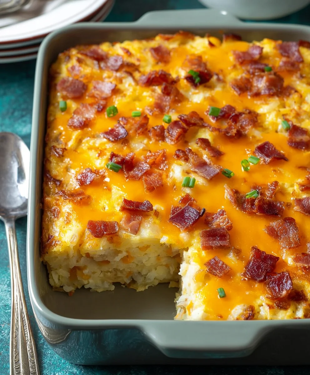 Cheesy Hashbrown Breakfast Casserole-Easy Meal
