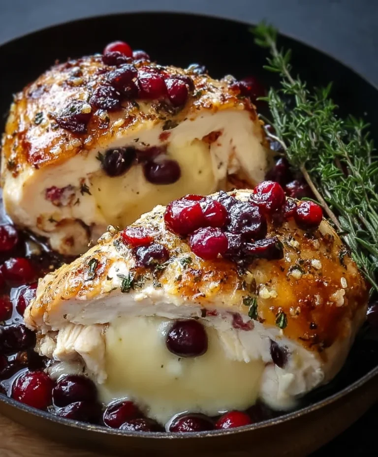Cranberry Brie Stuffed Chicken – Easy Dinner Delight