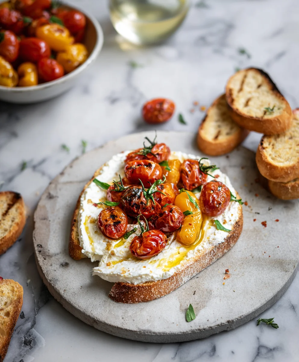 Whipped Feta Roasted Tomato Garlic Recipe