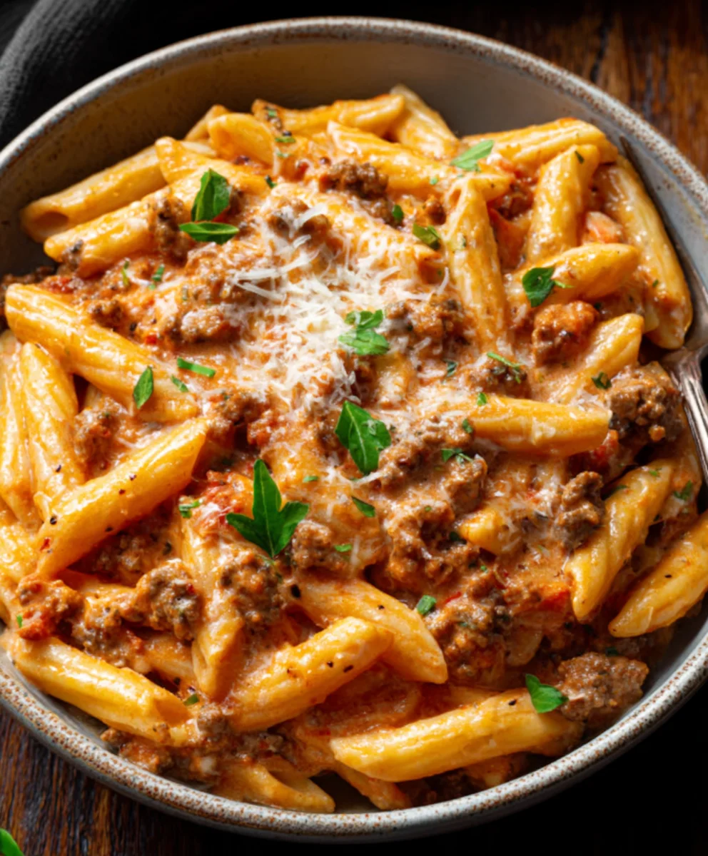 Creamy Beef Pasta Recipe- Quick & Delicious Dinner