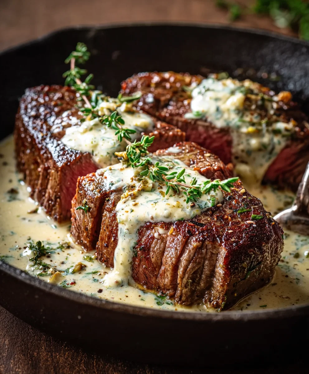 Garlic Butter Beef Steak - Parmesan Cream Sauce