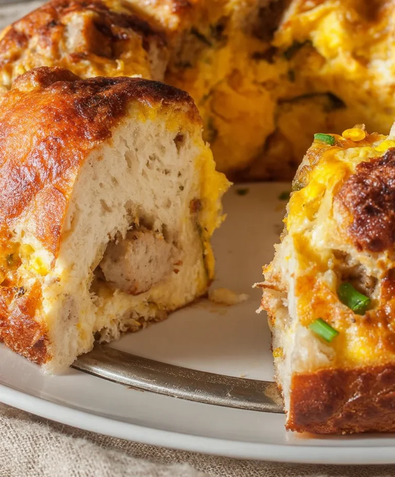 Beef Sausage Egg Biscuit Bundt Casserole Recipe