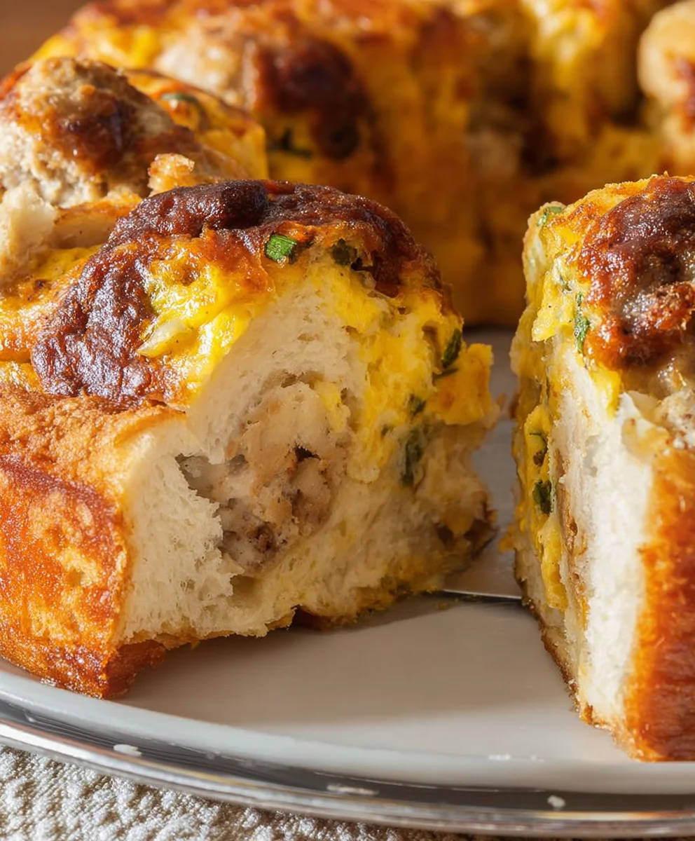 Beef Sausage Egg Biscuit Bundt Casserole Recipe